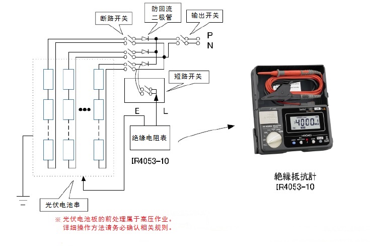 光伏电池板的绝缘电阻测量方法