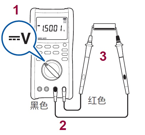 使用万用表测量直流电压的方法